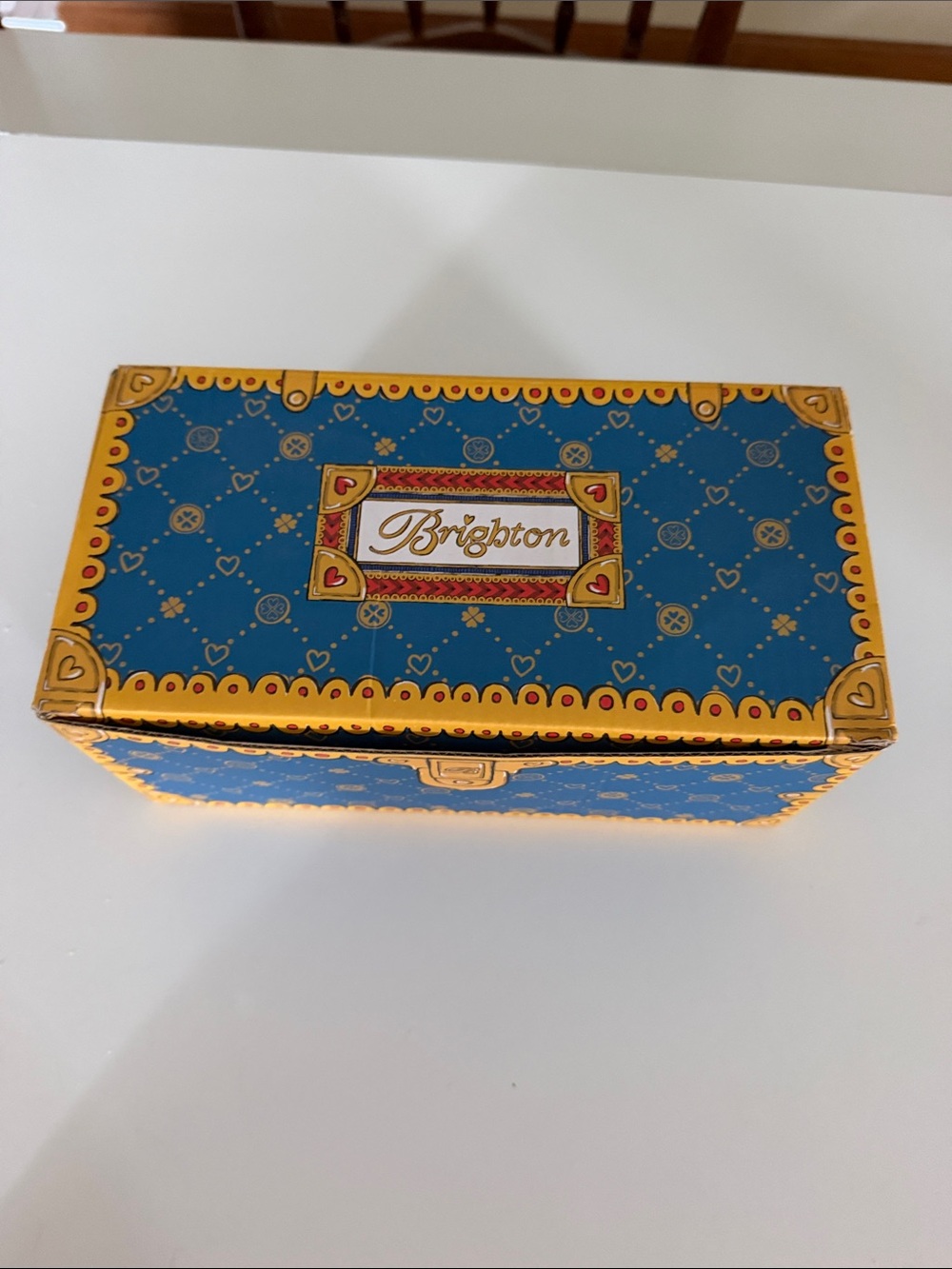 New Brighton Blue and Yellow Decorative cups in box